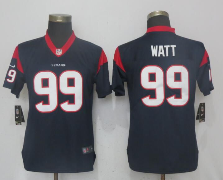 Women Houston Texans #99 Watt Navy Blue Vapor Untouchable Player Nike NFL Jerseys->san francisco 49ers->NFL Jersey